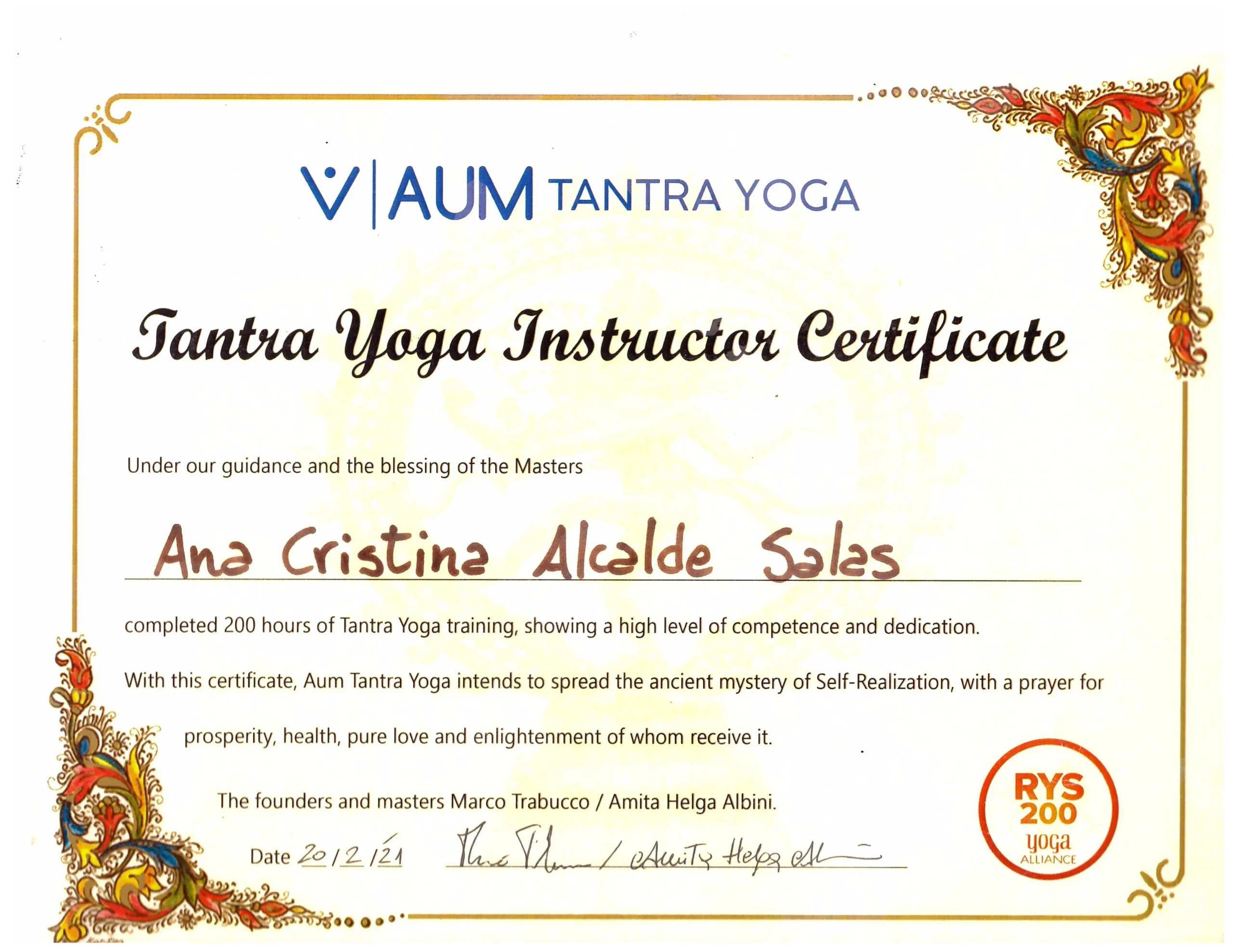 Certificado en Tantra